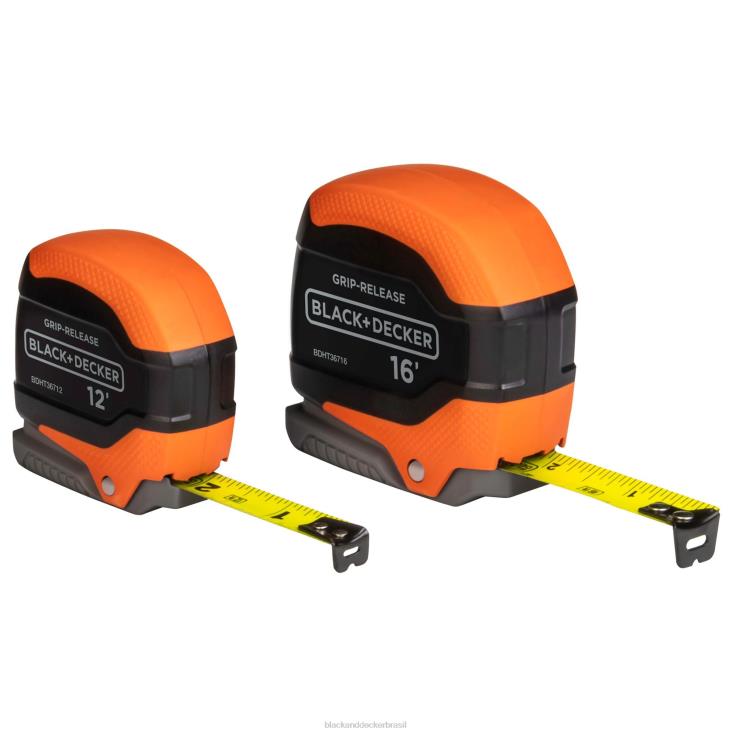 BLACK+DECKER N20D614pacote de fita métrica liberação de aperto automático travamento automático Pacote de 2 de 12 pés e 16 pés ferramentas BLACK+DECKER N20D614pacote de fita métrica liberação de aperto automático travamento automático Pacote de 2 de 12 pés e 16 pés ferramentas