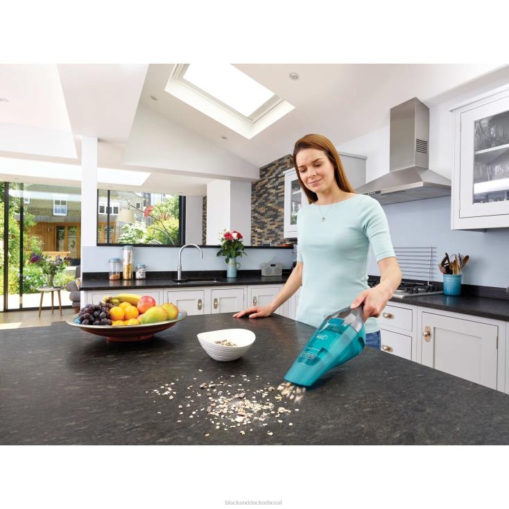 BLACK+DECKER N20D61Dustbuster quickclean sem fio aspirador portátil úmido / seco turquesa limpeza BLACK+DECKER N20D61Dustbuster quickclean sem fio aspirador portátil úmido / seco turquesa limpeza